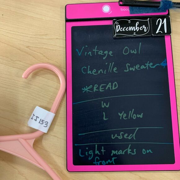 Vintage Owl Chenille Sweater Size L Yellow Long Sleeve Fleece Pullover 80s *READ - Picture 10 of 11